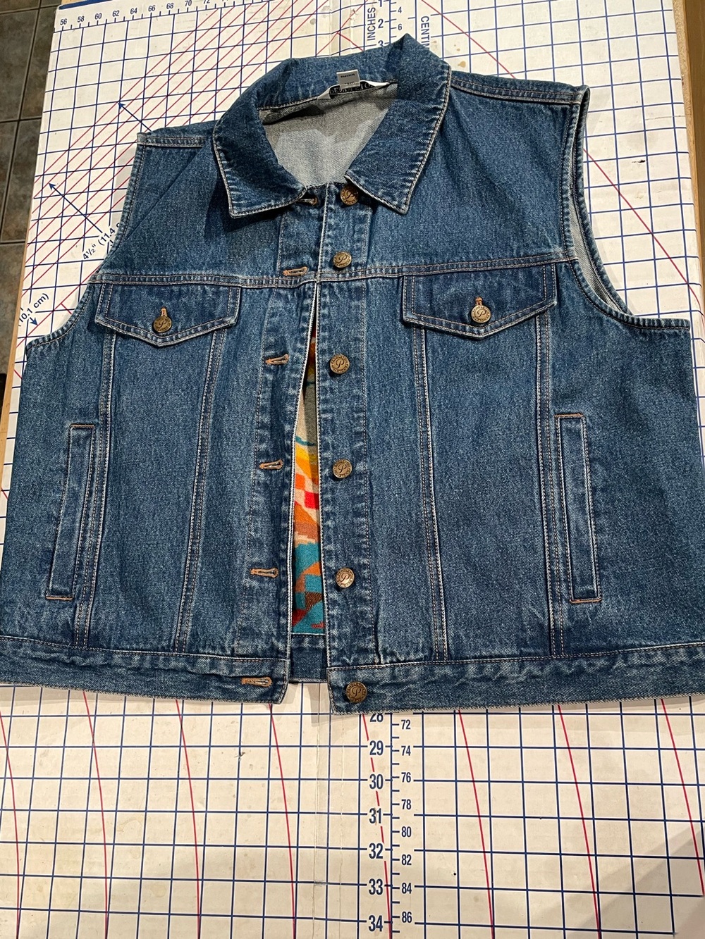 Women’s Denim Pendelton Vest